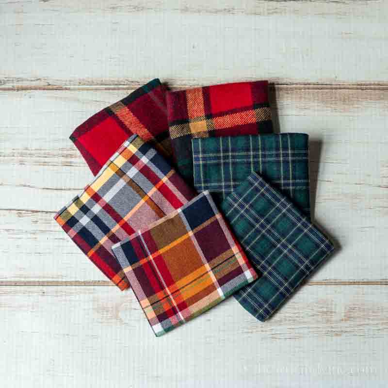 plaid sewn handwarmers