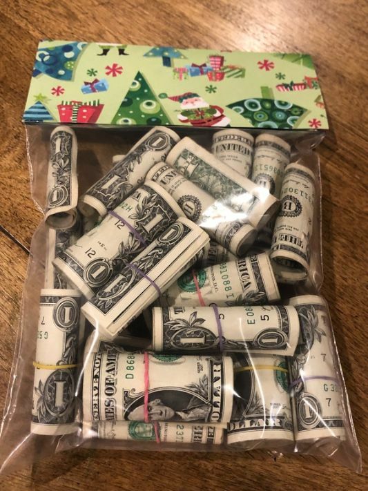 Simple DIY Bag of Cash Money Gift (the White Elephant idea everyone  loves!) - What Mommy Does