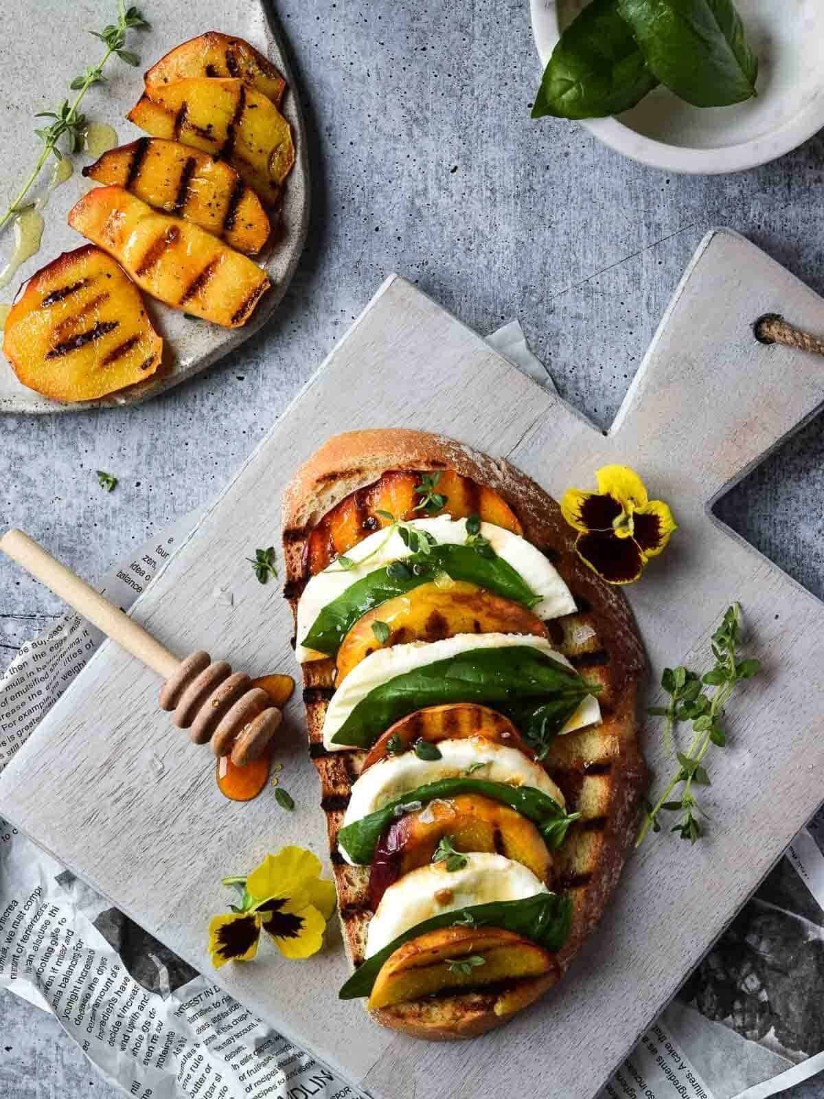 picture of grilled cheese caprese toast