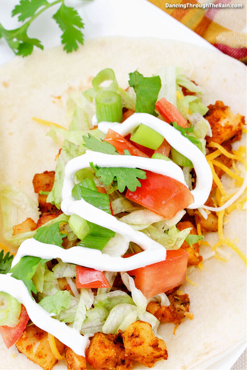 picture of crispy potato tacos