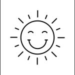 Smiling Sun Coloring Page to Print