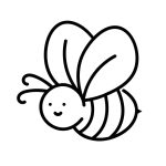 extra large printable bumble bee outline black and white