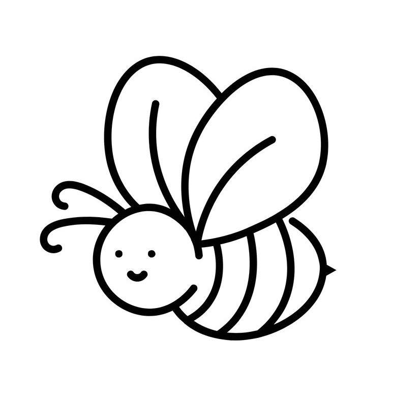 extra large printable bumble bee outline black and white