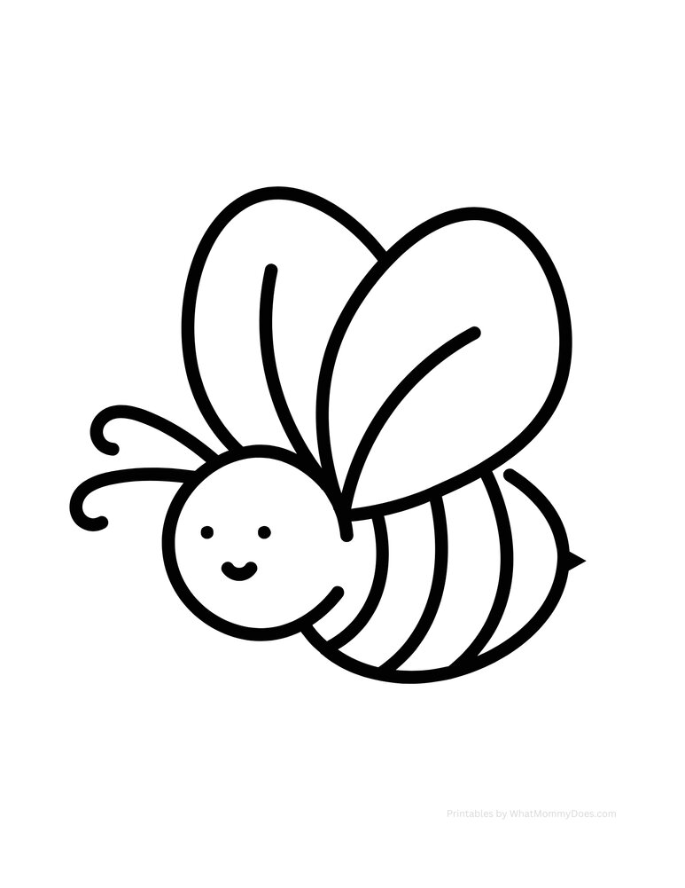 extra large printable bumble bee outline black and white