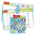 digital mockup of a student planner based on the theme "Build character build community"