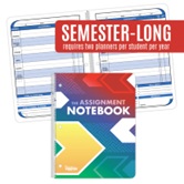 digital mockup up a student planner notebook